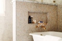 bathroom-pony-wall-with-niche-shower-next-to-claw-foot-tub-gold-shower-head
