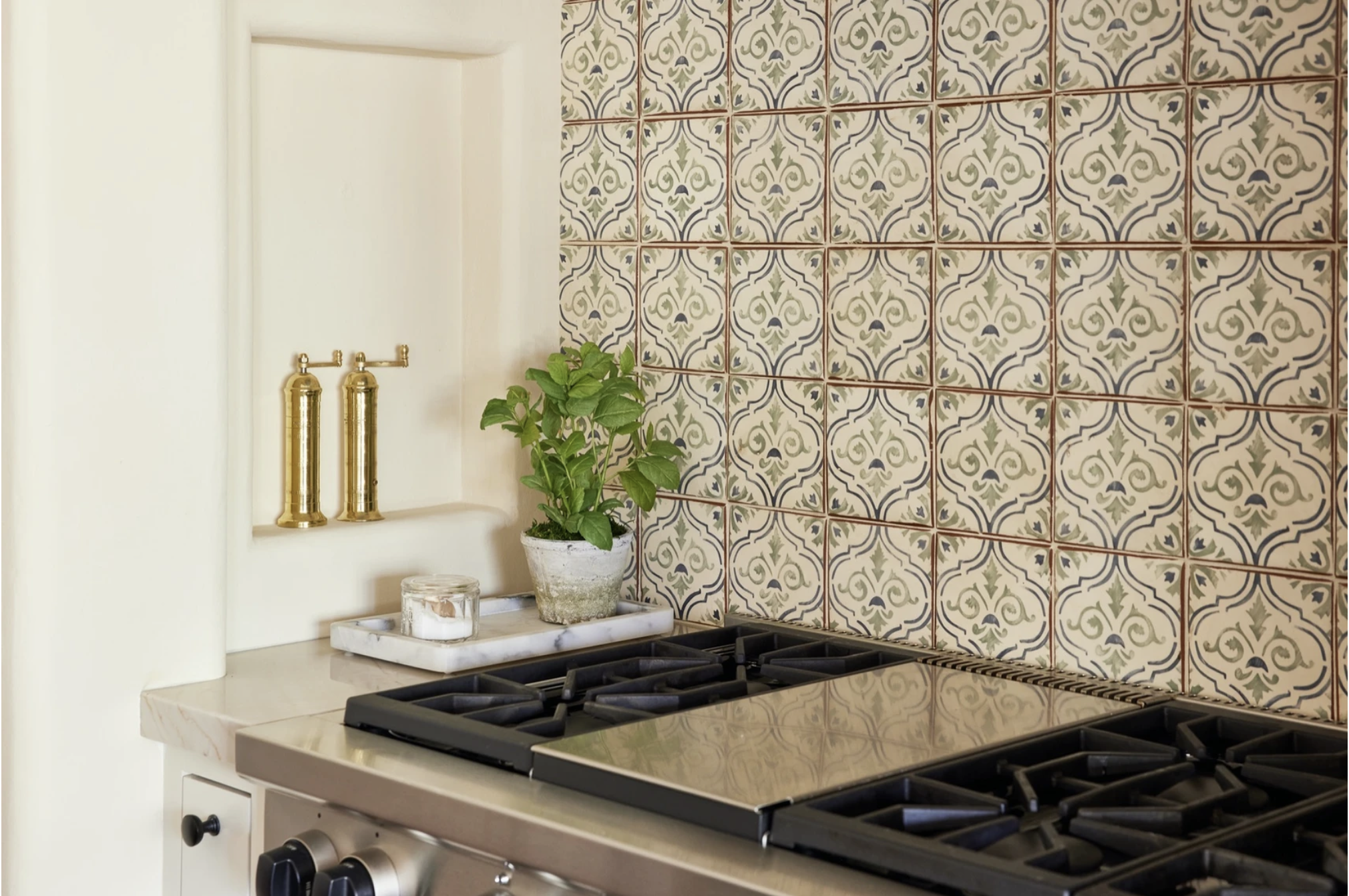 hand painted tile backsplash - tile trends 2026 Delafield WI